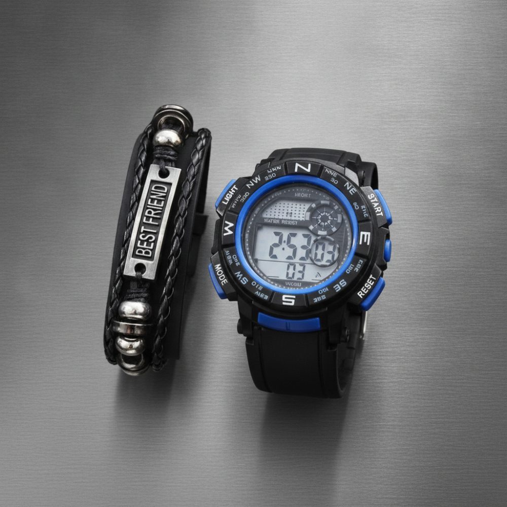Kit montre double affichage avec système bit alarme