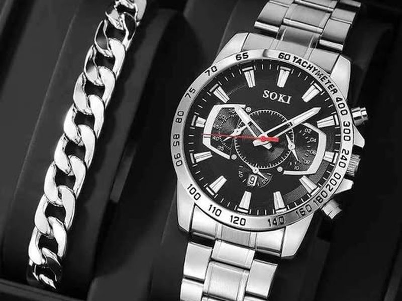 Ensemble de montre en acier inoxydable