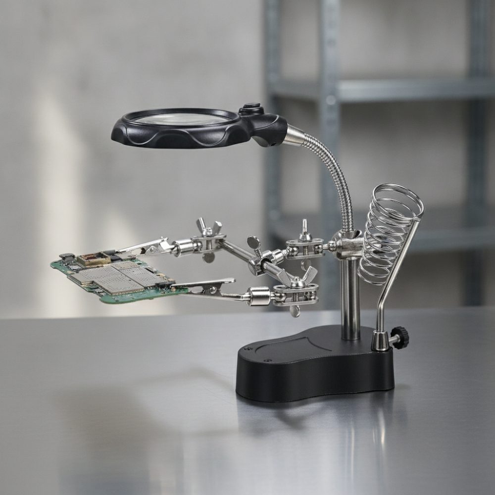 Loupe modulable de réparation avec éclairage