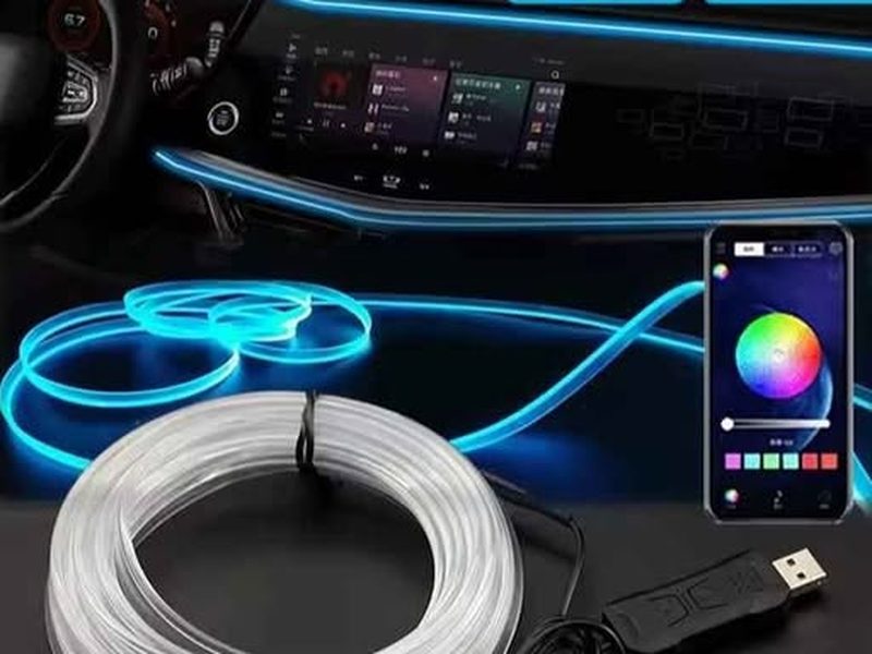 LED deco interieure voiture avec application .multi couleur 5m