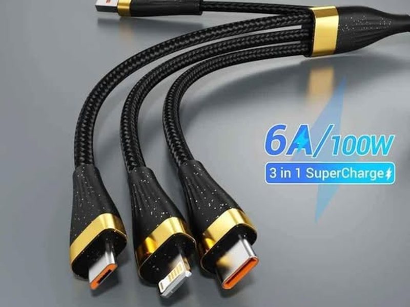 Chargeur rapide tri connecteurs