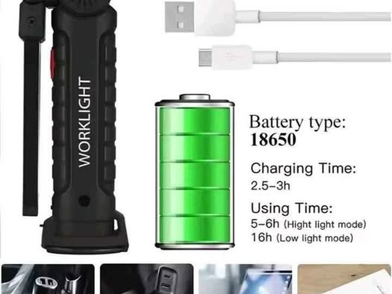 Lampe ouvrière portable magnétique multiusages