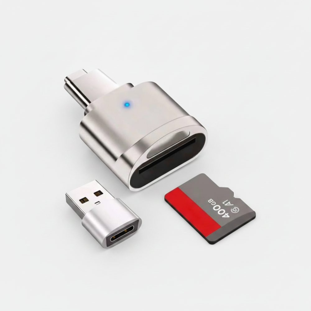 Adaptateur 2 en 1 pour carte SD type c et carte SD USB