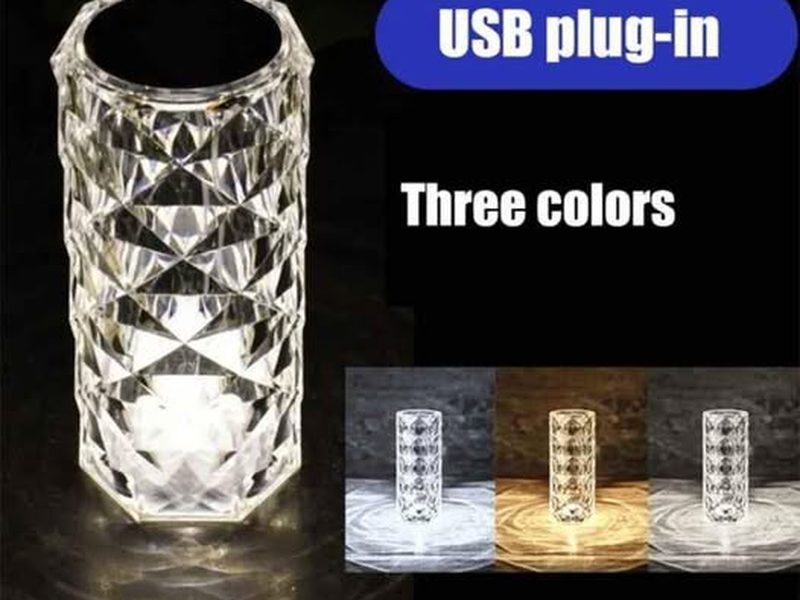 Lampe cristal rose