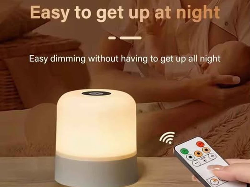 Veilleuse multicolore avec telecommande et reglage de la lumiere