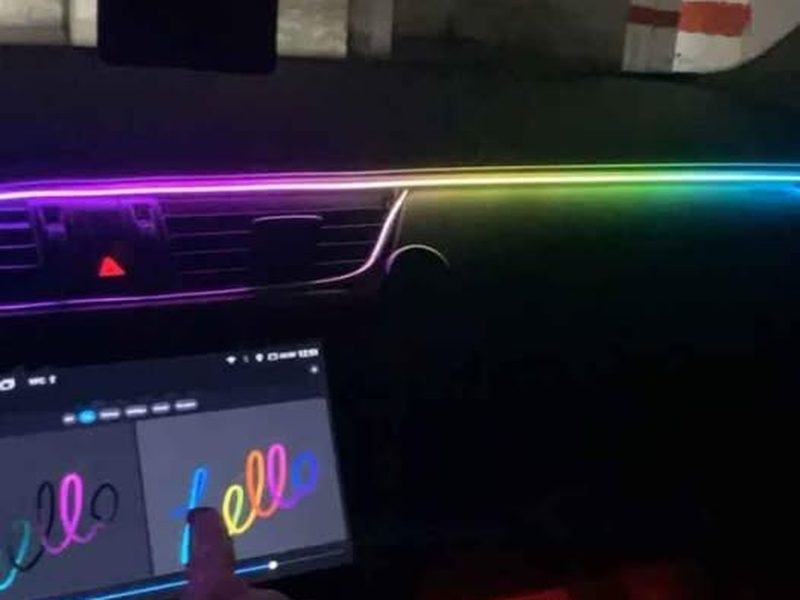 LED deco tableau de bord avec jeux de couleur ambiante avec télécommande