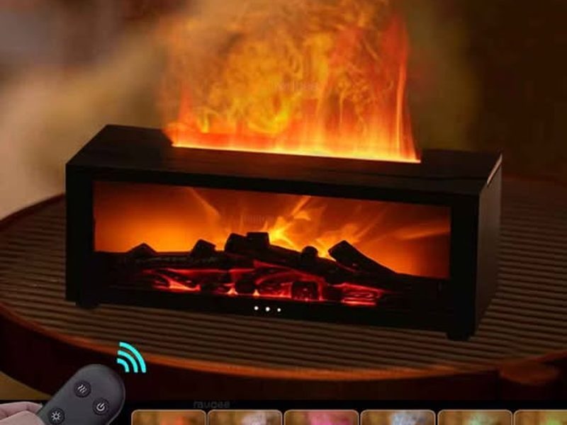 Diffuseur et humidificateur d'air multicolore avec eclairage d'ambiance