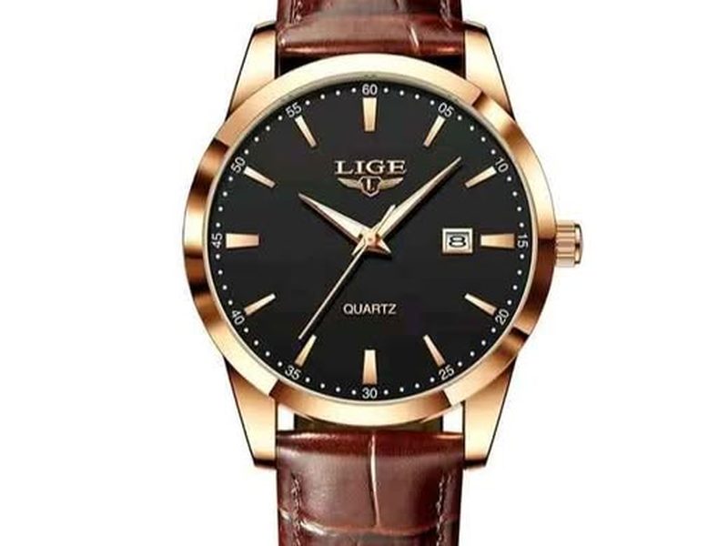 Montre lige chic pour Homme avec bracelet en cuir