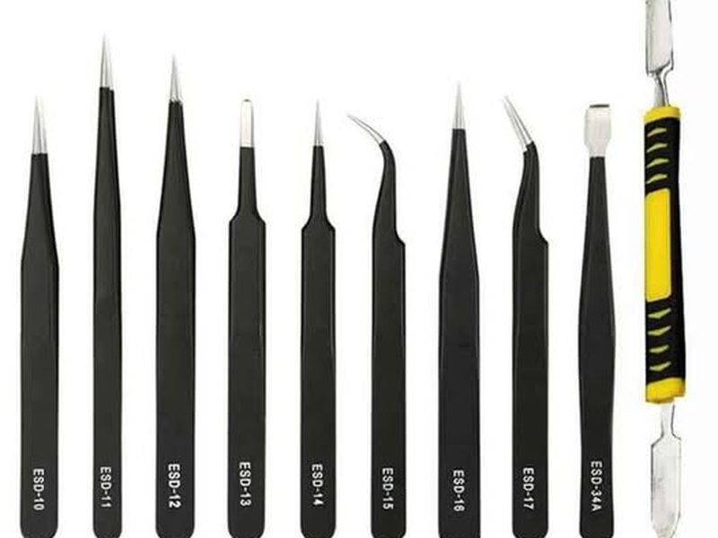 Kit professionnel de maintenance 10pincettes électrostatique