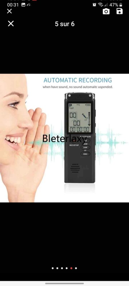 Kit enregistreur vocal professionnel capacité 32 giga